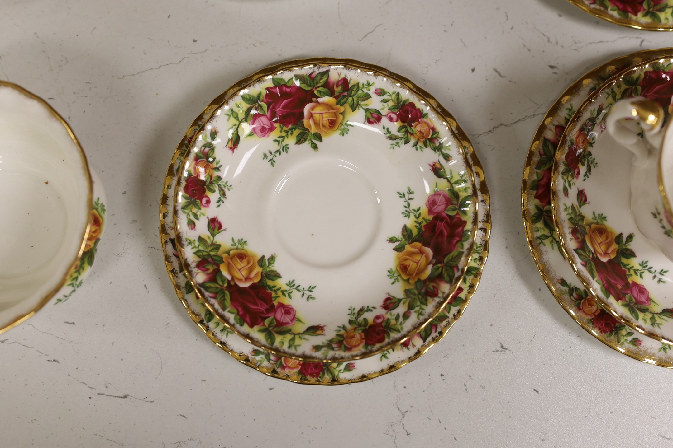 A Royal Albert Old Country Roses part tea set